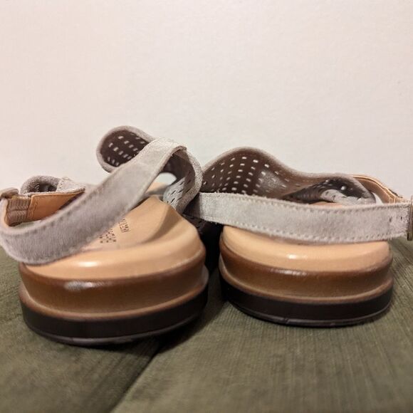 Barbara Barbieri Gray Suede Perforated Laser cut Sandals Italy 10 - Picture 7 of 9